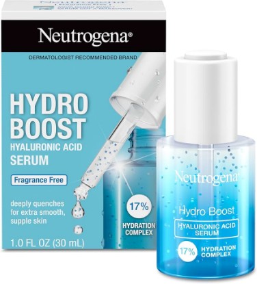 Picture of Neutrogena Hydro Boost Hyaluronic Acid Serum for Face & Neck, Lightweight Daily Hydrating Serum with Hyaluronic Acid for Dry Skin, Oil-Free, Non-Comedogenic, Fragrance-Free, 1 fl. oz