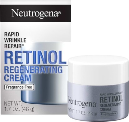 Picture of Neutrogena Rapid Wrinkle Repair, Retinol Face Moisturizer, Daily Anti-Aging Neck & Face Cream with Hyaluronic Acid, Retinol Cream, Fragrance-Free, Fades Fine Lines, Wrinkles and Dark Spots, 1.7 oz