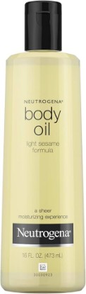 Picture of Neutrogena Body Oil Light Sesame Formula, 16 fl oz, Radiant Glow Moisturizer for Dry Skin, Bath & Shower Oil For Smooth and Hydrated Skin