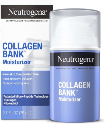 Picture of Neutrogena Collagen Bank Face Moisturizer, Larger Size Anti-Aging Face & Neck Collagen Cream, Bakuchiol, Face Lotion Supports Skin’s Natural Collagen for Visibly Plump Skin, 2.7 fl. oz
