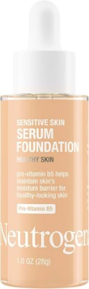 Picture of Neutrogena Healthy Skin Sensitive Skin Serum Foundation with Pro-Vitamin B5, Color Correcting & Pore Minimizing Liquid Foundation & Face Serum, Buildable Coverage, Light/Medium 02, 1 oz