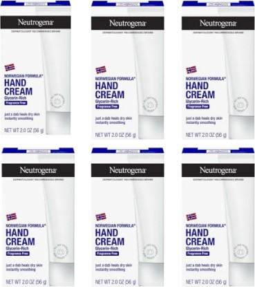 Picture of Neutrogena Norwegian Formula Moisturizing Hand Cream & Lotion for Dry Hands, Fragrance Free Glycerin Concentrated Relief, Over 200 Uses, 6 Pack, 2 oz Each (Total 12 Fl Oz)