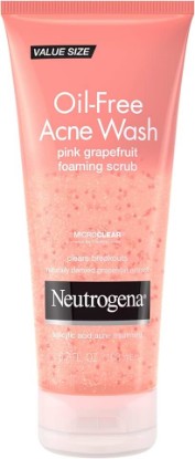Picture of Neutrogena Oil Free Pink Grapefruit Acne Face Wash with Vitamin C, 2% Salicylic Acid Acne Treatment, Gentle Foaming Vitamin C Facial Scrub to Treat & Prevent Breakouts, 6.7 fl. oz