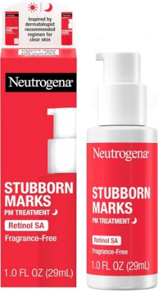 Picture of Neutrogena Retinol SA, Stubborn Marks PM Treatment, Face-Exfoliating Treatment to Help Reverse the Look of Post-Acne Marks & Uneven Skin Tone, Non-Comedogenic, PM Treatment, unscented, 1.0 Fl Oz