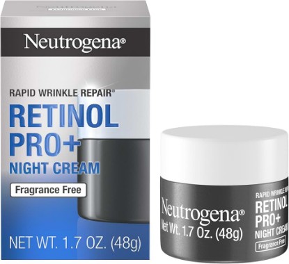 Picture of Neutrogena Retinol Pro+ Anti-Wrinkle Night Moisturizer, Rapid Wrinkle Repair, Anti-Aging Face & Neck Cream, Formulated without fragrance, parabens, dyes, & phthalates, Retinol, 1.7 oz