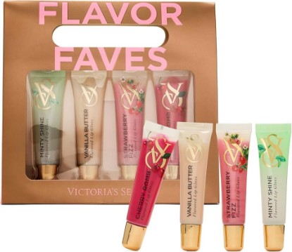 Picture of Victoria's Secret 4-Piece Flavor Favorites Lip Gloss Gift Set, Giftsets for women