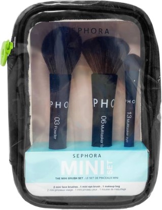 Picture of SEPHORA Collection The Mini Brush Set - 3 Mini Makeup Brushes and 1 Makeup Bag