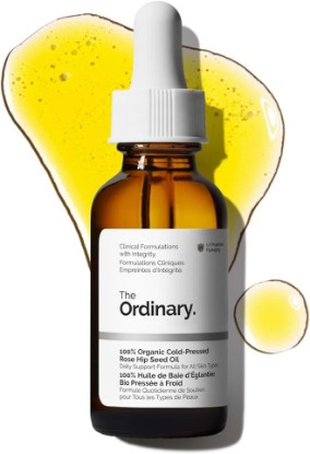 Picture of The Ordinary 100% Organic Cold-Pressed Rose Hip Seed Oil, Addresses Signs of Aging by Improving the Appearance of Uneven Skin Tone, Supporting Skin Elasticity, 1 Fl Oz