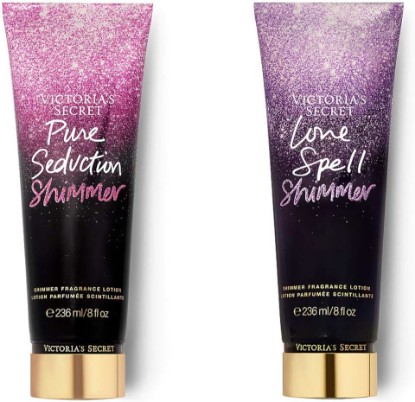 Picture of Victoria's Secret Love Spell and Pure Seduction Fragrance Lotion 8 Oz. Bundle of 2