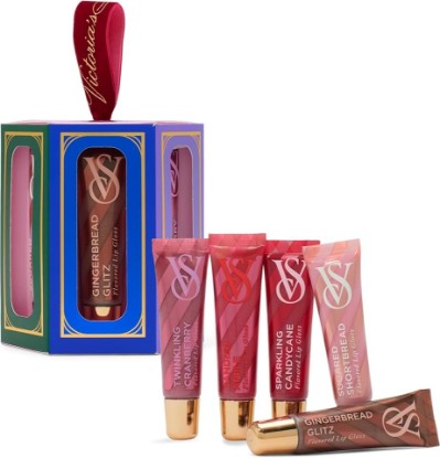 Picture of Victoria's Secret Lip Gloss Gift Set, Flavor Favorites, Flavored Lip Gloss Set for Women, Includes 5 assorted Lip Glosses