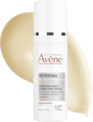 Picture of Avène Retrinal Intensive Multi-Corrective Cream, Retinal Face Cream Formulated with Retinaldehyde, Niacinamide & Hyaluronic Acid, Anti-aging Cream Visibly Reduces Wrinkles & Fine Lines, 1 Fl Oz