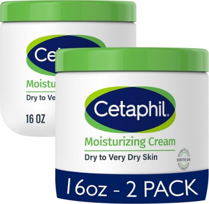 Picture of Cetaphil Face & Body Moisturizer, Hydrating Moisturizing Cream for Dry to Very Dry, Sensitive Skin, NEW 16 oz 2 Pack, Fragrance Free, Non-Comedogenic, Non-Greasy