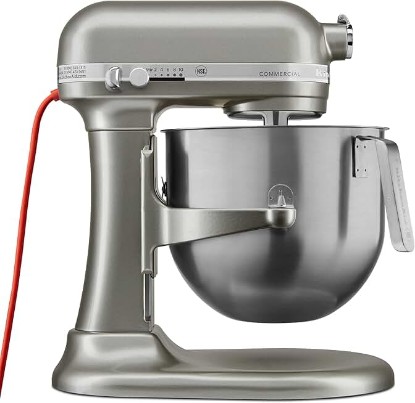 Picture of KitchenAid KSM8990CU 8-Quart Commercial Countertop Mixer, 10-Speed, Gear-Driven, Contour Silver
