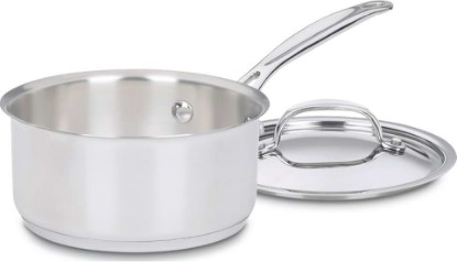 Picture of Cuisinart 1 Quart Saucepan w/Cover, Chef's Classic Stainless Steel Cookware Collection, 719-14
