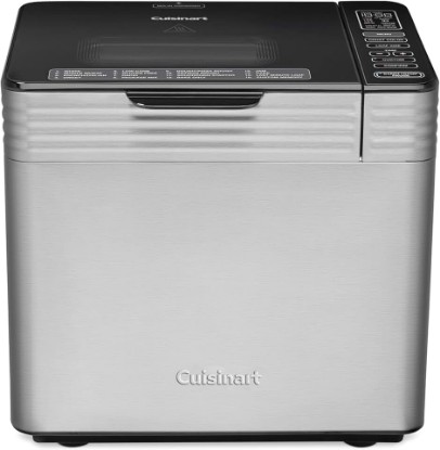 Picture of Cuisinart Bread Maker Machine, Stainless Steel Convection Bread Machine with 16 Menu Options, 3 Loaf Sizes Up to 2 Lb., 3 Crust Colors, Includes Measuring Cup, Spoon & Kneading Hook, CBK-210