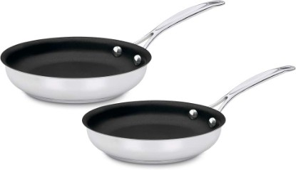 Picture of Cuisinart Chef's Classic™ Stainless Non-Stick Skillets, 9" Skillet & 11" Skillet Set