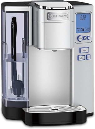 Picture of Cuisinart Coffee Maker, Single Serve 72-Ounce Reservoir Pod Coffee Machine, Programmable Brewing & Hot Water Dispenser, 3 Cup-Size Settings, Stainless Steel, SS-10P1, Silver