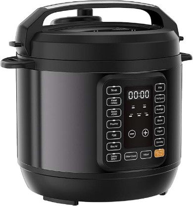 Picture of Sweetcrispy 16-in-1 Electric Pressure Cooker 6QT, 12-Preset Multi Cookers with Ceramic Pot, Slow Cook Rice Steamer Sauté Soup Yogurt Maker and More, Recipe Book