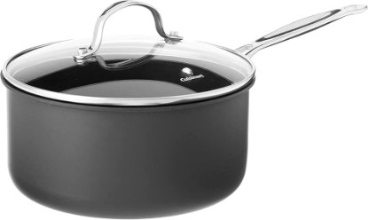 Picture of Cuisinart Chef's Classic Non-Stick 3-Quart Nonstick-Hard-Anodized, Saucepan w/Cover, 6193C-20