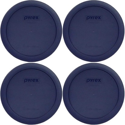 Picture of Pyrex 7201-PC 4 Cup Blue Food Storage Replacement Lid (4-Pack) - Made in USA