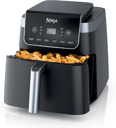 Picture of Ninja XL Air Fryer with MaxCrisp | 6.5 QT Capacity | 6-in-1 Max Crisp, Air Fry, Roast, Bake, Reheat & Dehydrate | 450°F Temp | 1750 Watts | Nonstick Basket, Crisper Plate & Recipe Guide | Grey | AF181