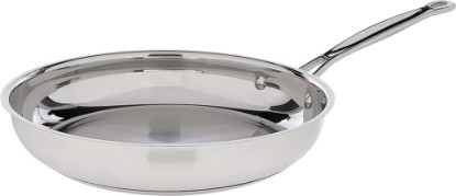 Picture of Cuisinart 10-Inch Open Skillet, Stainless Steel Skillet Large Kitchen Pan, Dishwasher Safe, Compatible with Induction, Electric, Gas Cooktops, Oven Safe Saucepan, Cool Grip Handles