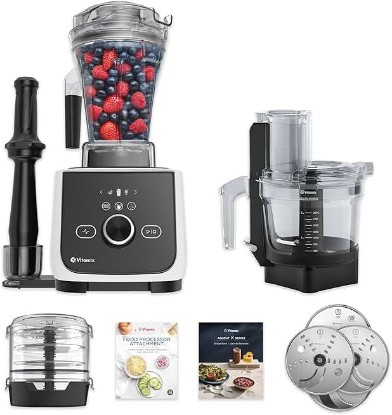 Picture of Vitamix Ascent X4 Gourmet SmartPrep Kitchen System, Professional-Grade Blender, Stainless-Steel Blades, 12-Cup Food Processor Attachment with 4 Discs, 48 Oz Blender Container, White