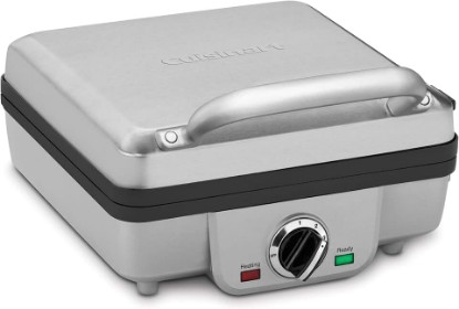 Picture of Cuisinart Belgian Waffle Maker with Pancake, Nonstick Plates, 6 Browning Levels, Ready Indicator Lights, Temperature Control, Deep Waffle Pockets, Brushed Stainless, WAF-300NAS