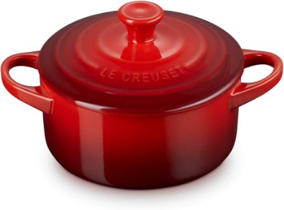 Picture of Le Creuset Stoneware Mini Round Cocotte, 14 oz., Cerise
