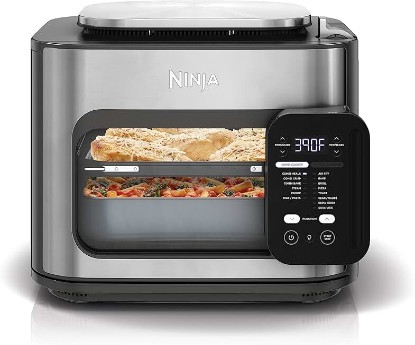 Picture of Ninja Combi All-in-One Multicooker, Oven, & Air Fryer, Complete Meals in 15 Mins, 14-in-1 Functions, Combi Cooker + Air Fry, Bake, Roast, Slow Cook and More, 3 Accessories, Stainless Steel, SFP701