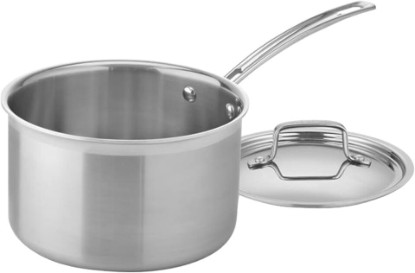 Picture of Cuisinart 4-Quart Skillet, Stainless Steel Cookware Multiclad Pro Triple Ply Saucepan w/Cover, MCP194-20N
