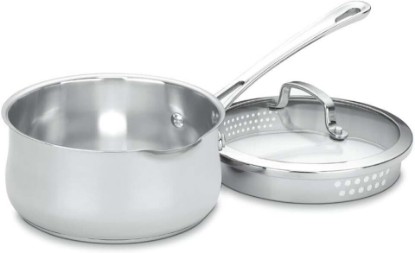 Picture of Cuisinart 419-18P 2-Quart Pour Saucepan with Cover Contour Cookware, Stainless Steel
