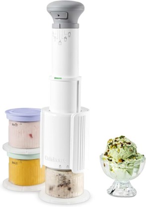 Picture of Cuisinart Ice Cream Maker – Cuisinart FastFreeze 5-in-1 Ice Cream, Milkshakes, Slushies, Sorbets and Mix-Ins, Freeze Wand, Two 0.5-Pint Mixing Cups with Lids, Easy to Clean, ICE-FD10