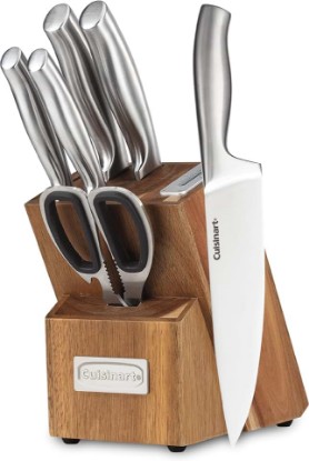 Picture of Cuisinart 7 Pc Stainless Steel Essentials Cutlery Block Set with Built in Sharpener