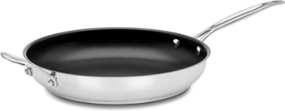 Picture of Cuisinart 722-30HNS Chef's Classic Stainless Nonstick 12-Inch Open Skillet with Helper Handle