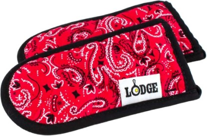 Picture of Lodge Fabric Hot Handle Holder (Pack of 2) - Machine Washable Hot Handle Holder Designed for Traditional Lodge Cast Iron Products - Reusable Heat Protection Up to 350° - Bandana [Amazon-developed Certification] Compact by Design