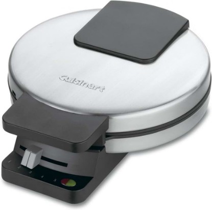 Picture of Cuisinart Waffle Maker, 1250W Round Classic Waffle Iron, 5-Setting Adjustable Browning Control, WMR-CANAS, Brushed Stainless