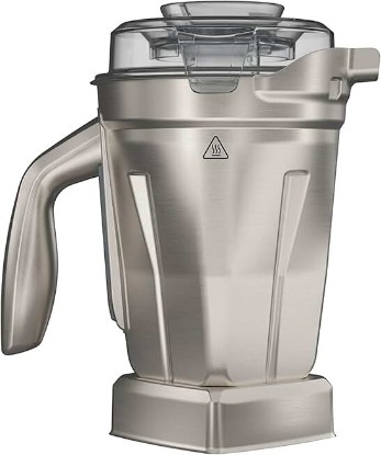 Picture of Vitamix 48-Ounce Stainless-Steel Blender Container with SELF-DETECT, Dishwasher-Safe, BPA-Free Clear Lid, Laser-Cut Stainless-Steel Blades, Compatible with All Full-Size Vitamix Blenders
