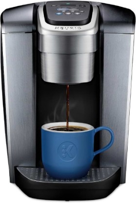 Picture of Keurig K-Elite Single Serve K-Cup Pod Coffee Maker, with Strength and Temperature Control, Iced Coffee Capability, 8 to 12oz Brew Size, Programmable, Brushed Silver