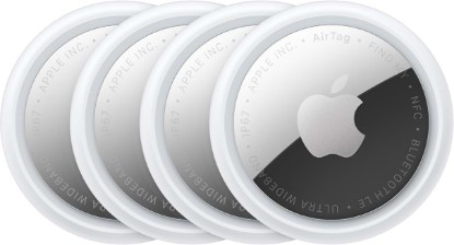Picture of Apple AirTag (2nd Generation) - 4 Pack: Tracker for Keychain, Wallet, and More; Locator with Sound; Simple One-Tap Setup with iPhone or iPad; Key Finder with up to 1.5X Precision Finding Range*
