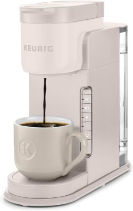 Picture of Keurig K-Express Single Serve K-Cup Pod Coffee Maker, 3 Brew Sizes, Strong Button Feature, 42oz Removable Reservoir, Warm Stone