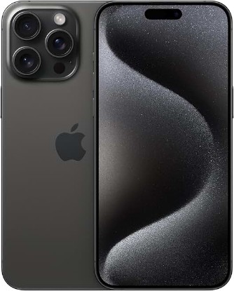 Picture of Apple iPhone 15 Pro Max, 512GB, Black Titanium - Unlocked (Renewed)
