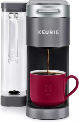 Picture of Keurig K-Supreme Single Serve K-Cup Pod Coffee Maker, MultiStream Technology, 4 Brew Sizes, 66oz Dual-Position Removable Reservoir, Gray (Renewed)