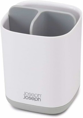 Picture of Joseph Joseph Easy-Store - Compact Toothbrush Holder Caddy Bathroom Storage , Grey/White, Regular