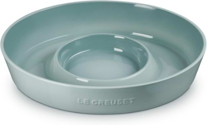 Picture of Le Creuset Stoneware Signature Oval Chip and Dip Platter, 13", Sea Salt