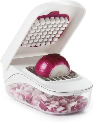 Picture of OXO Good Grips Vegetable and Onion Chopper with Easy Pour Opening White
