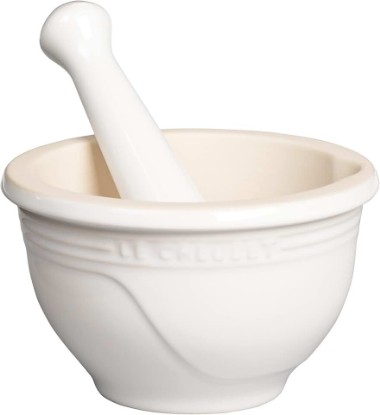 Picture of Le Creuset Stoneware Mortar and Pestle Set, 10 oz., White