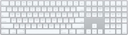 Picture of Apple Magic Keyboard with Numeric Keypad: Wireless, Bluetooth, Rechargeable. Works with Mac, iPad, or iPhone; US English - White