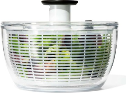 Picture of OXO Good Grips Salad Spinner | Lettuce Spinner | Fruit Washer | Fruit Washing Bowl with Strainer | Vegetable Cleaner | Salad Cleaner | Lettuce Washer | 6.22 Quart Capacity