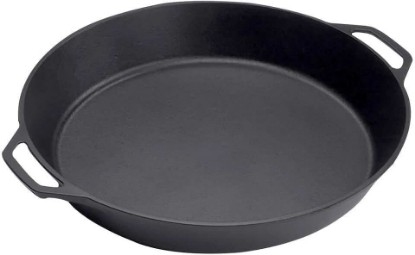 Picture of Lodge 17 Inch Pre-Seasoned Cast Iron Skillet - Dual Assist Handles - Use in the Oven, on the Stove, on the Grill, or Over a Campfire - Black